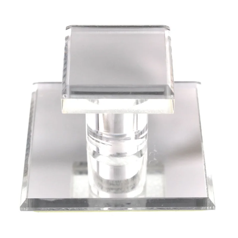 Richelieu Mornac Square Knob on 1 3/4" Base Mirror Effect Clear BP50011