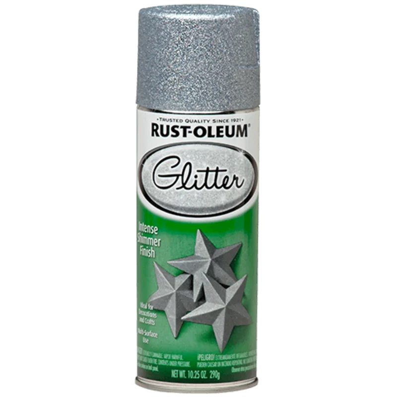 Rust-Oleum Glitter Spray Paint Silver