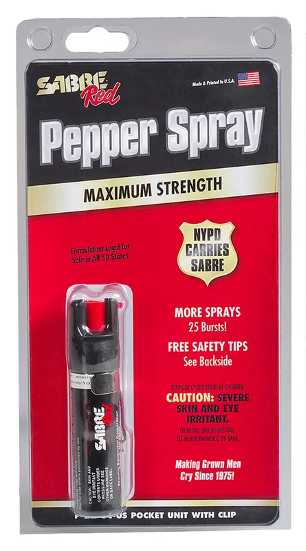 Sabre P22OC Pocket Pepper Spray 4" Tall x .87" Wide .75 oz 8-10 Feet
