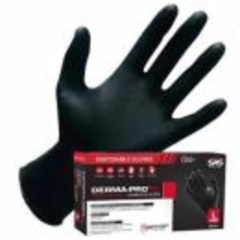 SAS Safety 66542 Derma-Pro Powder-Free Nitrile Gloves-4mm-Medium (100-pk)