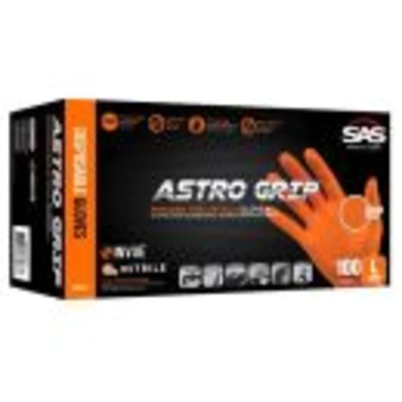 SAS Safety 66575 Astro Grip PF Nitrile 6 mil Gloves (100-pk)-XXL