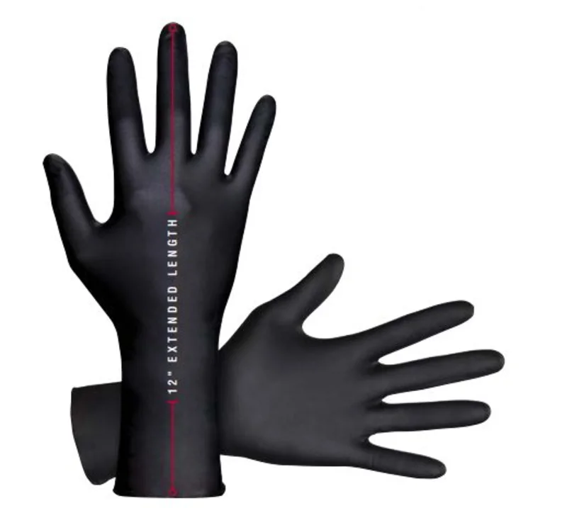 SAS Safety 66578 Raven 6-mil Nitrile Extended Length Cuff Disposable Glove - Large