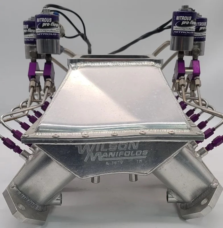 SBF EFI Competition Billet Sheet Manifold w/ Stage 2 DRY NITROUS DIRECT PORT