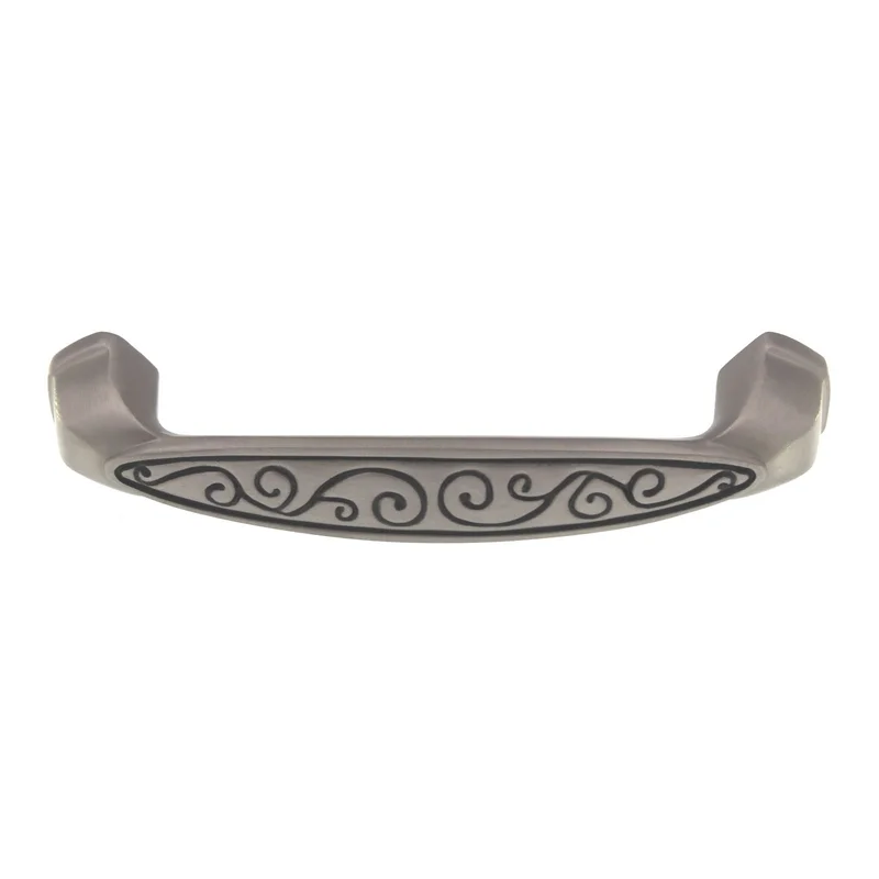 Schaub Bella Forma Arch Pull 3 3/4" (96mm) Ctr Brushed Nickel Black 845-BNB