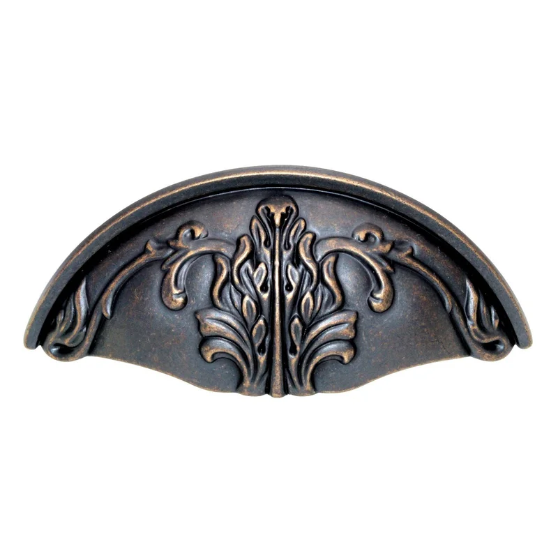 Schaub Corinthian Drawer Cup Pull 3" Ctr Michelangelo Bronze 872-MIBZ
