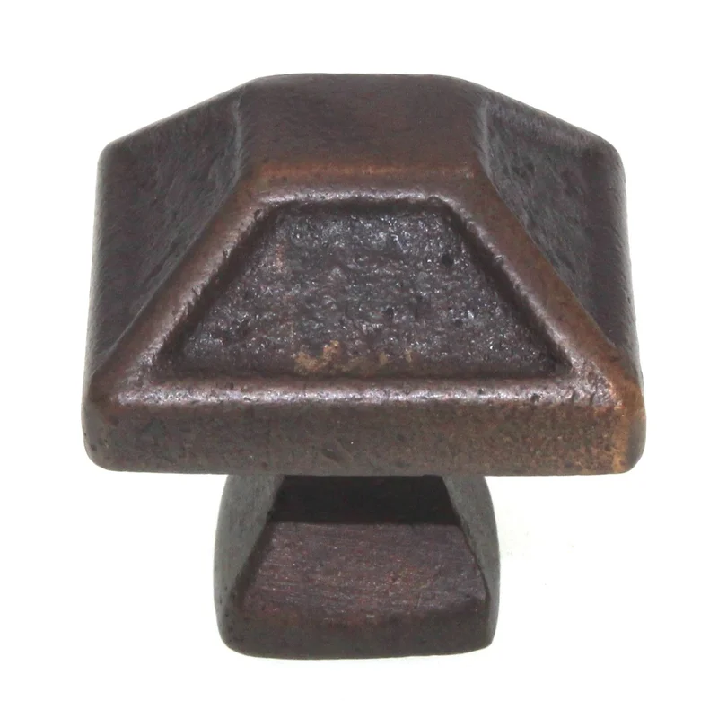 Schaub Kelmscott Manor 1 1/4" Square Cabinet Knob Antique Bronze 821-AZ