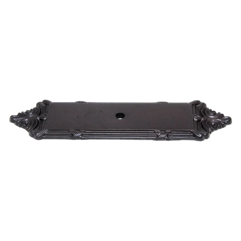Schaub Versailles 4 1/4" Ribbon & Reed Knob Backplate Oil-Rubbed Bronze 761-10B