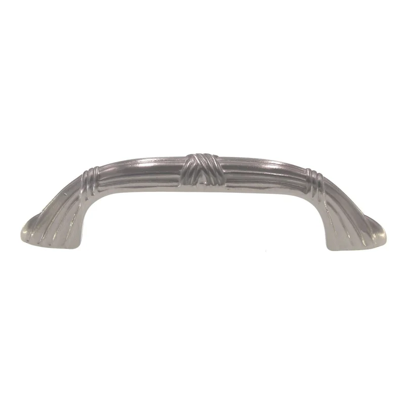 Schaub Versailles Cabinet Arch Pull 3 1/2" Ctr Ribbon & Reed Satin Nickel 754-15