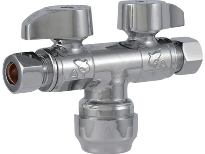 Sharkbite Brass Push Dual Shut-off Valve