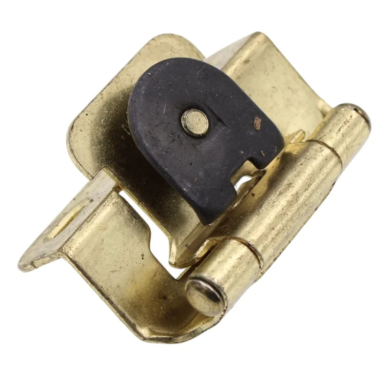 Single Demountable Cabinet Hinge 1/2" Overlay, Polished Brass CM8719-3