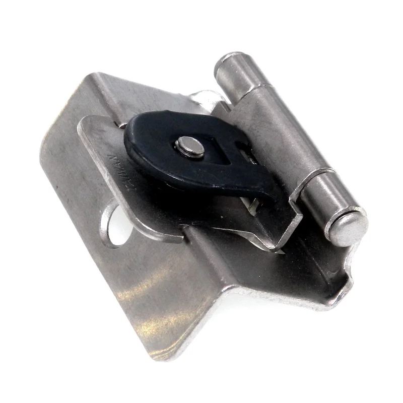 Single Demountable Cabinet Hinge 1/2" Overlay, Satin Nickel CM8717-G10