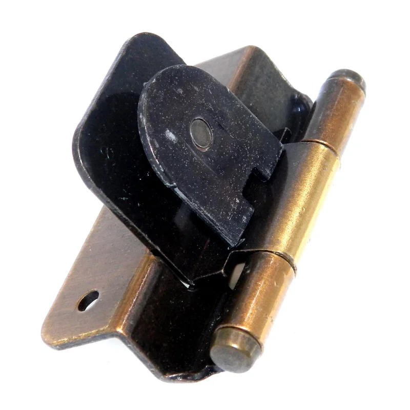 Single Demountable Cabinet Hinge 3/16" Overlay Antique English CM7715-AE