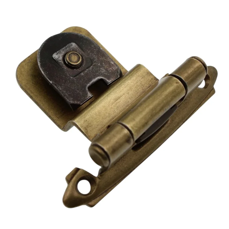 Single Demountable Cabinet Hinge 3/8" Inset Burnished Brass CM7750-BB