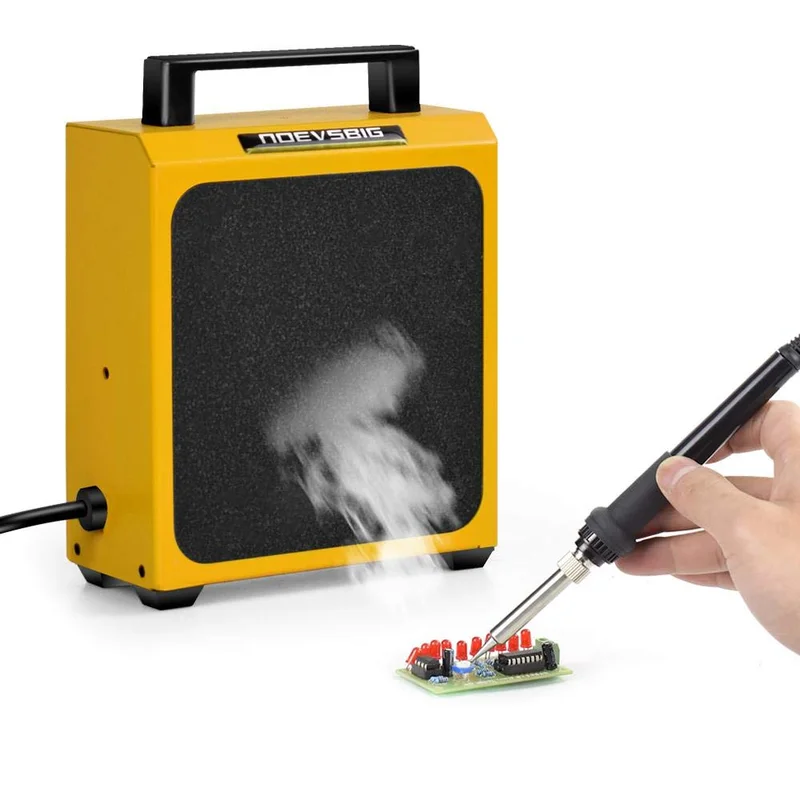 Solder Fume Extractor Smoke Absorber Remover Smoke Prevention Absorber DIY Working Fan for Soldering Station (6.7"*6.1"*2.7")