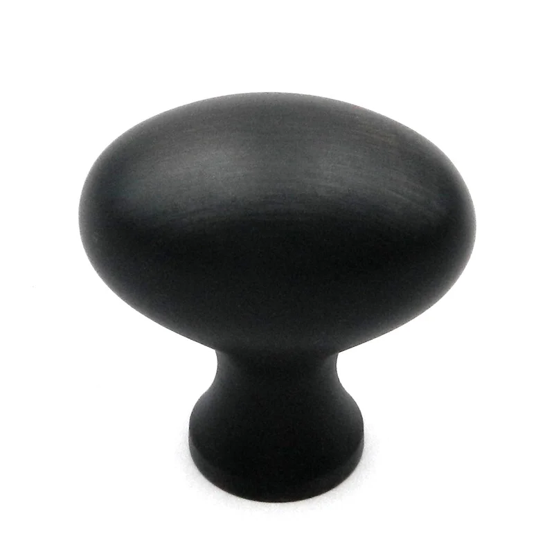 Solid Brass Amerock Oil-Rubbed Bronze 1 1/4" Oval Cabinet Knob BP1443-ORB