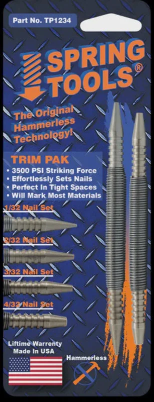 SPRING TOOLS TP1234 NAIL SET TRIM PAK