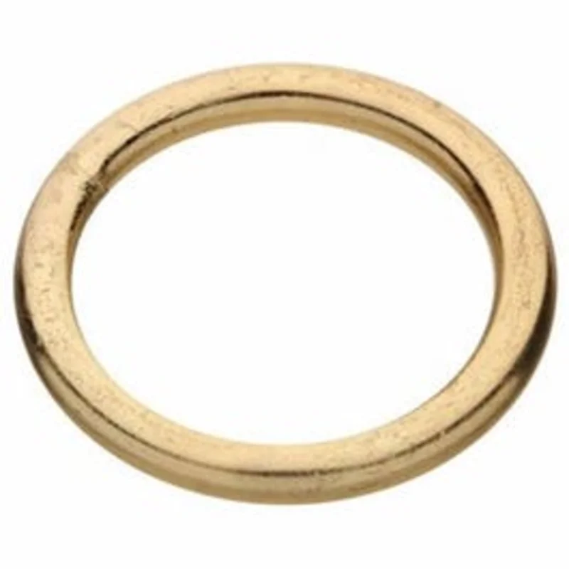 Steel Connecting Ring, Brass Plated, 3-In. x #1