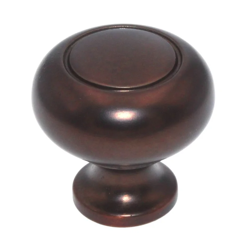 Style Selections Designer Bronze Gilt Round Etched 1 1/4" Knob 40911