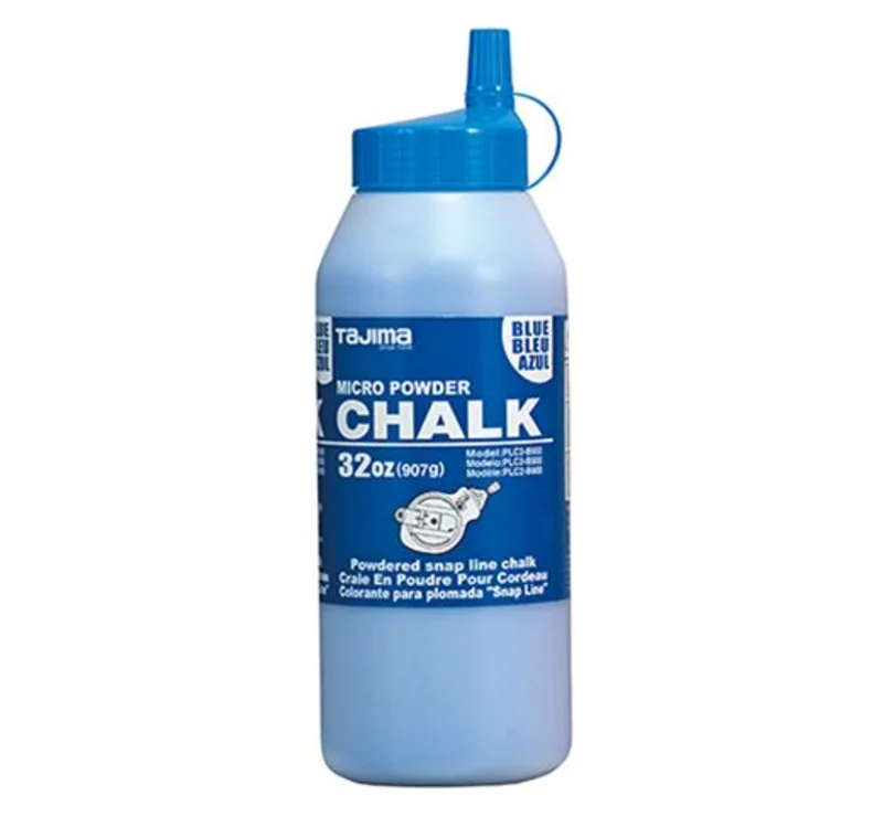 Tajima PLC2-B900 Chalk-Rite Ultra Fine Chalk with Easy Fill Nozzle, 907g/32 oz., Blue