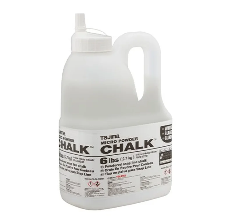 Tajima PLC2-W2700 Micro Chalk, ultra-fine chalk, white, easy-fill nozzle, 6lbs. / 2.7 kg