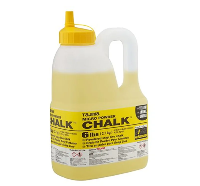 Tajima PLC2-Y2700 Micro Chalk, ultra-fine chalk, yellow, easy-fill nozzle, 6lbs. / 2.7 kg