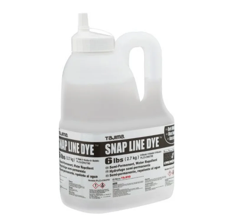 Tajima PLC3-DW2700 Snap Line Dye, permanent marking chalk, dark white, easy-fill nozzle, 6lbs. / 2.7 kg