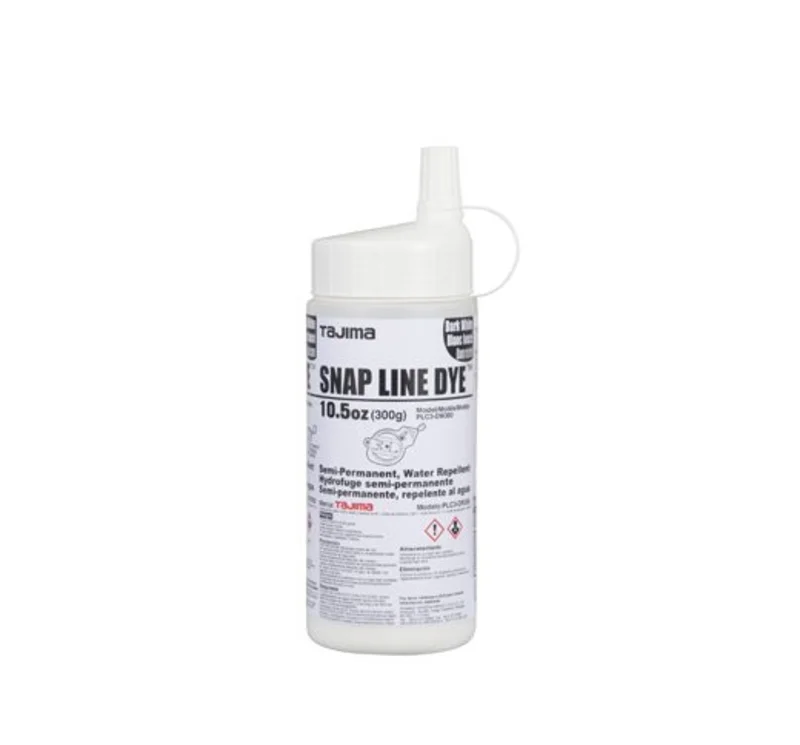 Tajima PLC3-DW300 Snap Line Dye, permanent marking chalk, dark white, easy-fill nozzle, 300g / 10.5 oz.