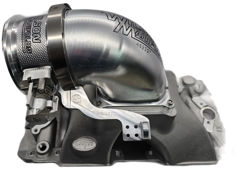 Throttle Body Cable Bracket Kit 123mm TB Silver