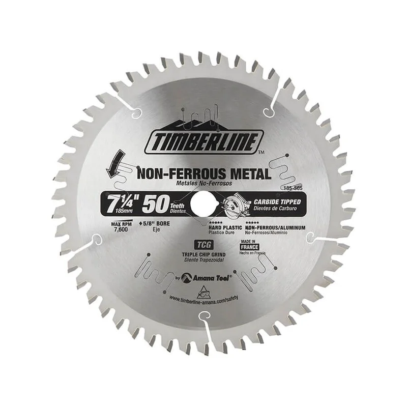TIMBERLINE 185-505 7-1/4" NON-FERROUS METAL BLADE B=5/8" 50T