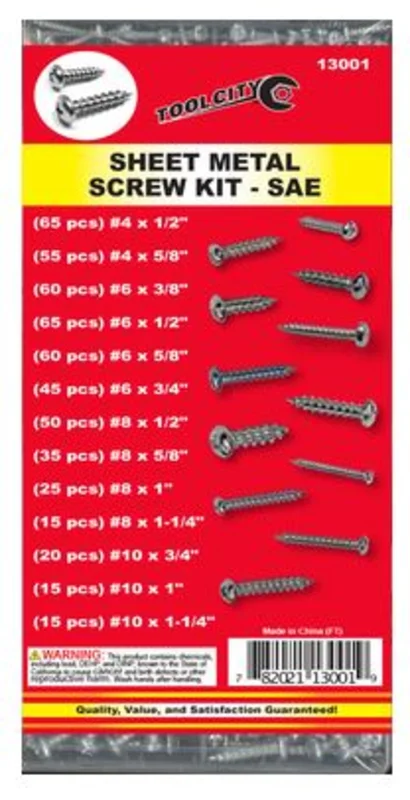 Tool City Sheet Metal Screw Kit - SAE