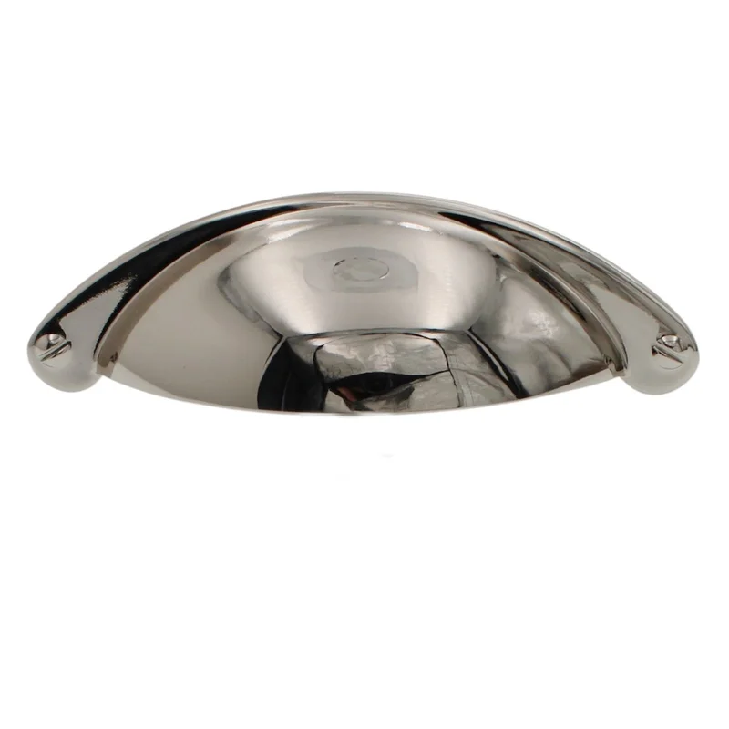Top Knobs Asbury Arendal Drawer Cup Pull 2 1/2" (64mm) CTC Polished Nickel M1302