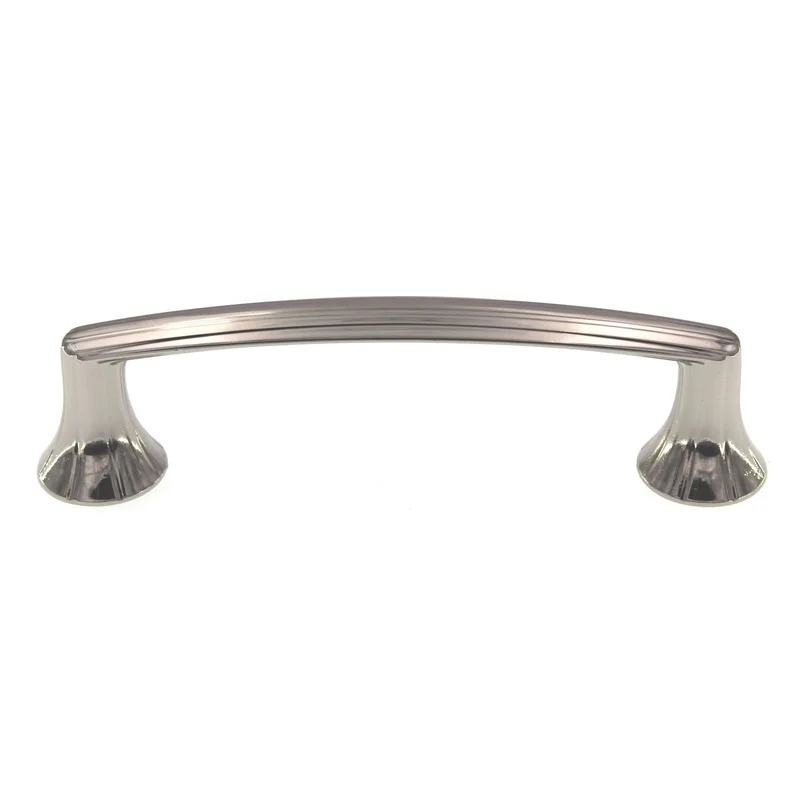 Top Knobs Asbury Rue Cabinet Arch Pull 3 3/4" (96mm) CTC Polished Nickel M1293