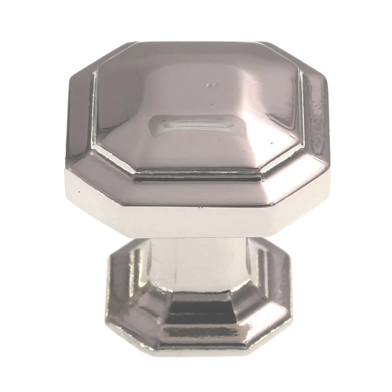 Top Knobs Chareau Emerald 1 1/8" Octagon Cabinet Knob Polished Nickel TK286PN
