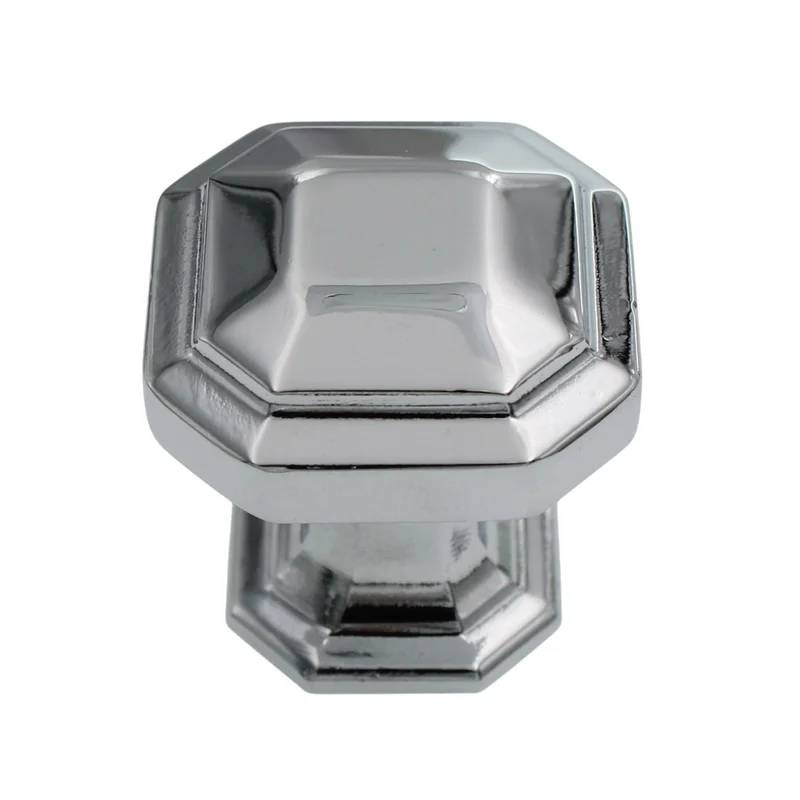 Top Knobs Chareau Emerald 1 1/8" Square Cabinet Knob Polished Chrome TK286PC