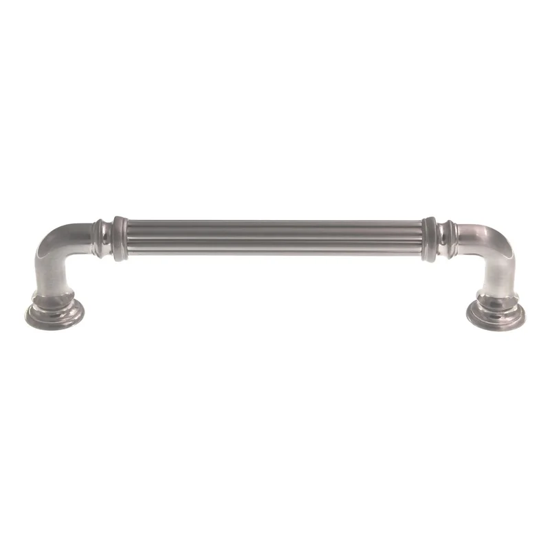 Top Knobs Chareau Reeded Cabinet Arch Pull 5" Ctr Brushed Satin Nickel TK323BSN
