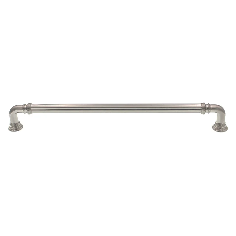 Top Knobs Chareau Reeded Cabinet Pull 9" CTC Brushed Satin Nickel TK325BSN