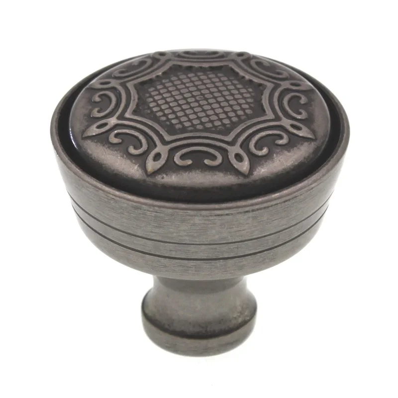 Top Knobs Edwardian 1 5/16" French Cabinet Knob Antique Pewter M953
