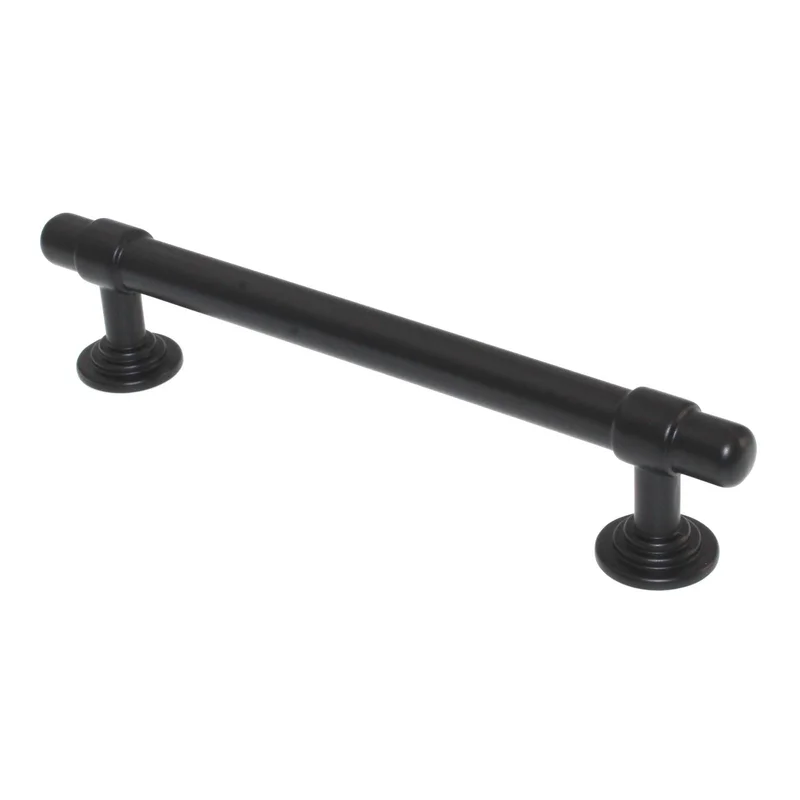 Top Knobs Ellis Cabinet Bar Pull 5 1/16" (128mm) CTC Flat Black TK3002BLK