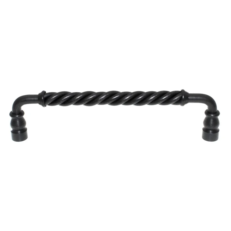Top Knobs Normandy Twisted Cabinet Bar Pull 8" Ctr Patina Black M674