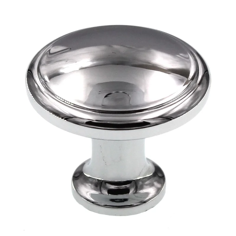Top Knobs Nouveau 1 1/8" Ringed Mushroom Cabinet Knob Polished Chrome M377