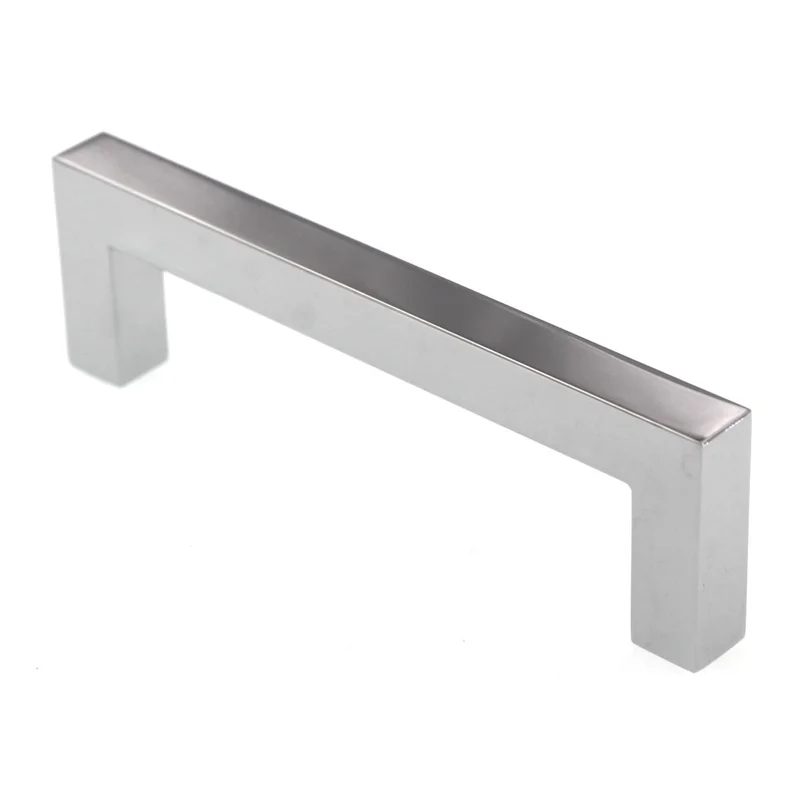 Top Knobs Nouveau Cabinet Square Pull 3 3/4" (96mm) CTC Polished Chrome M1163
