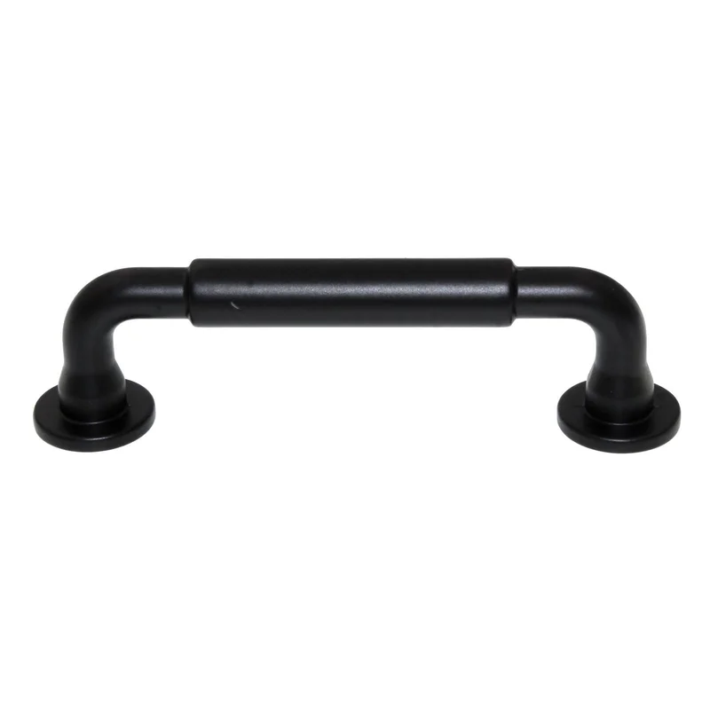 Top Knobs Serene Lily Cabinet Post Pull 3 3/4" (96mm) CTC Flat Black TK822BLK