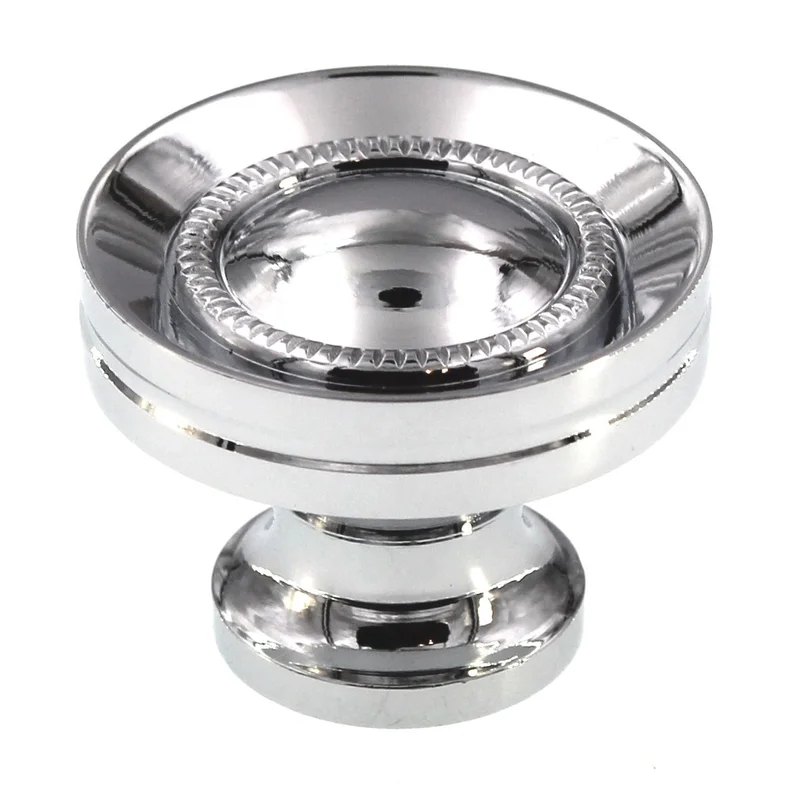 Top Knobs Somerset Brass 1 1/4" Button Faced Cabinet Knob Polished Chrome M291