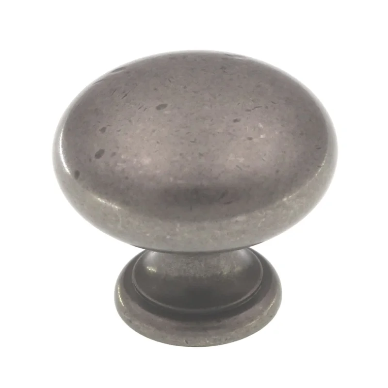 Top Knobs Somerset Mushroom 1 1/4" Round Cabinet Knob Pewter Antique M286