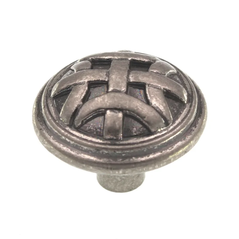Top Knobs Tuscany Celtic 1 1/4" Round Cabinet Knob Pewter Antique M158