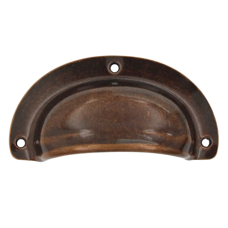 Top Knobs Tuscany Mayfair Drawer Cup Pull Surface Mount Old English Copper M213