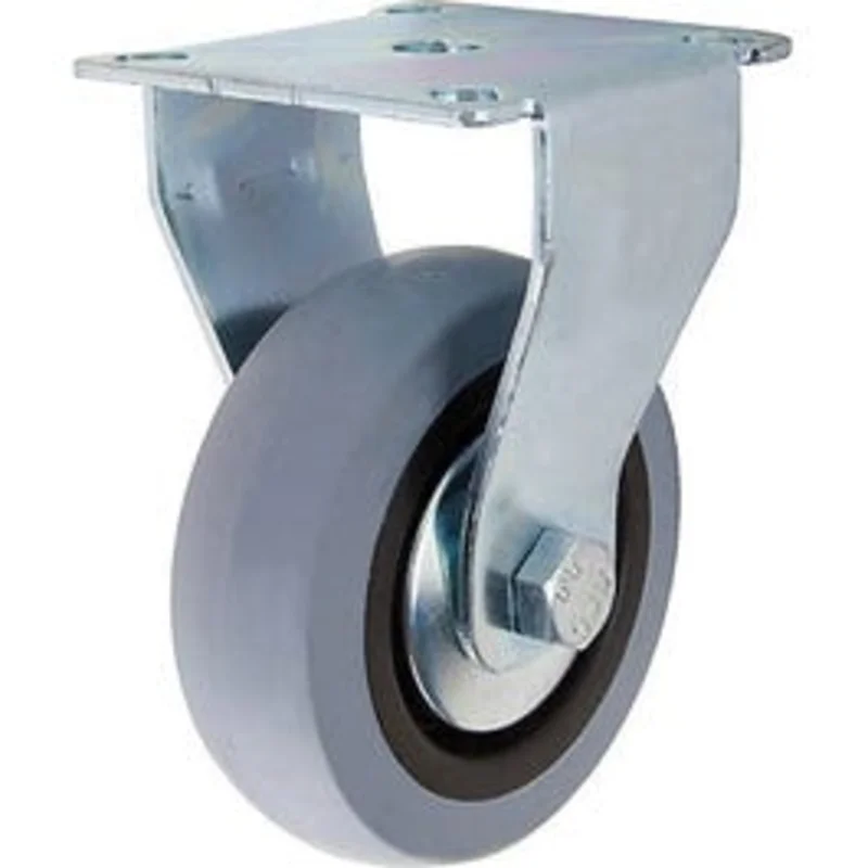 TPR Rigid Caster, Gray, 3-In.