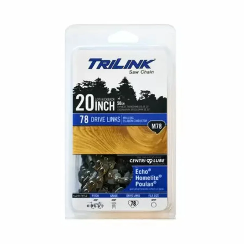 Trilink Saw Chain  20" Chainsaw Chain .325 Semi-Chisel .050 Gauge 78 Drive Links