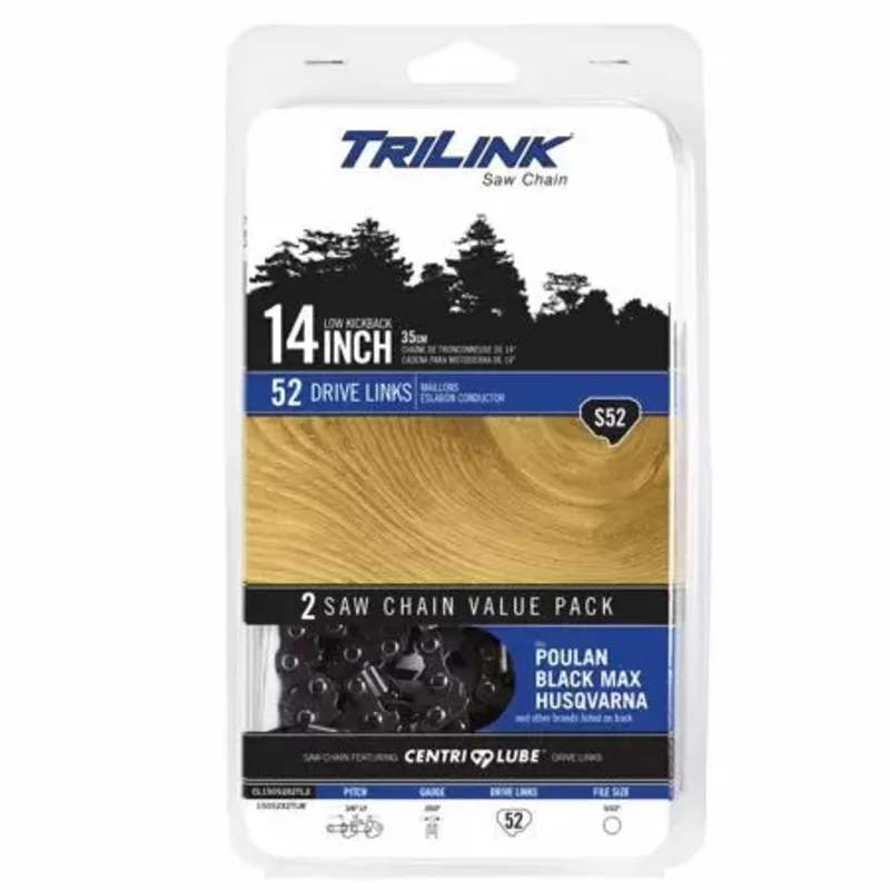 Trilink Saw Chain  Saw 14 Inch Saw Chain  3/8" LP .050" 2-Pack