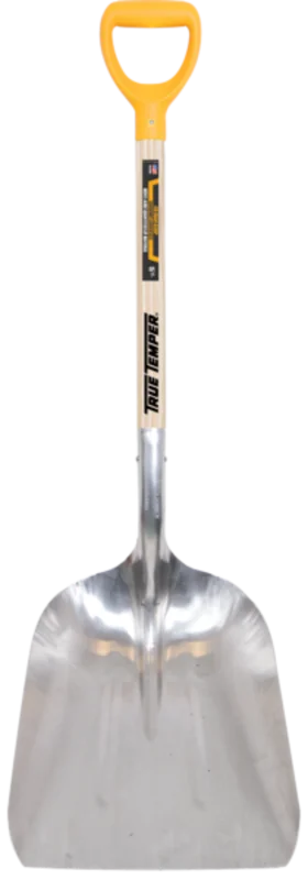 True Temper #12 Aluminum Scoop With D-Grip On Hardwood Handle